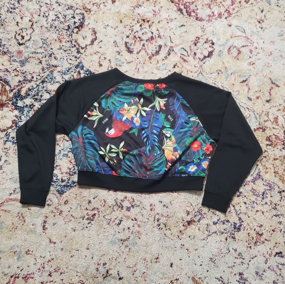 Nike Hyper Femme Cropped Crew Floral Sweatshirt Large - Picture 4 of 13